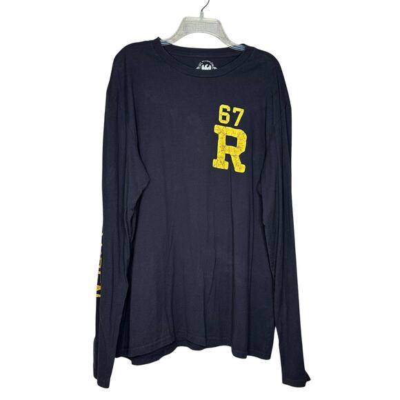 Ralph Lauren Polo Jeans Co Long Sleeve T Shirt Arm Print Large Blue R67 - Picture 1 of 6